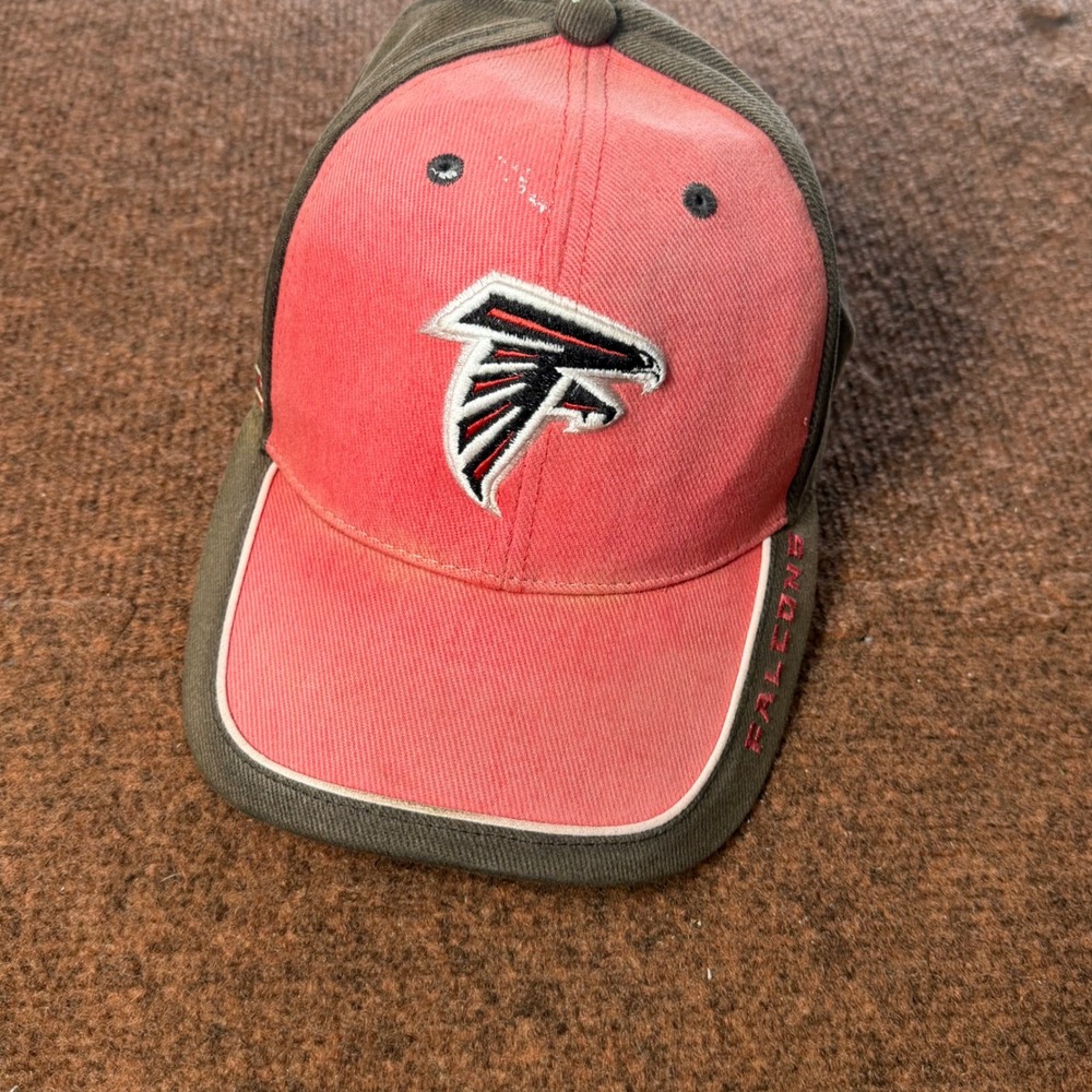 C- Football Atlanta Falcons NFL Hat Mens Red faded Embroidered Adjustable Cap y5